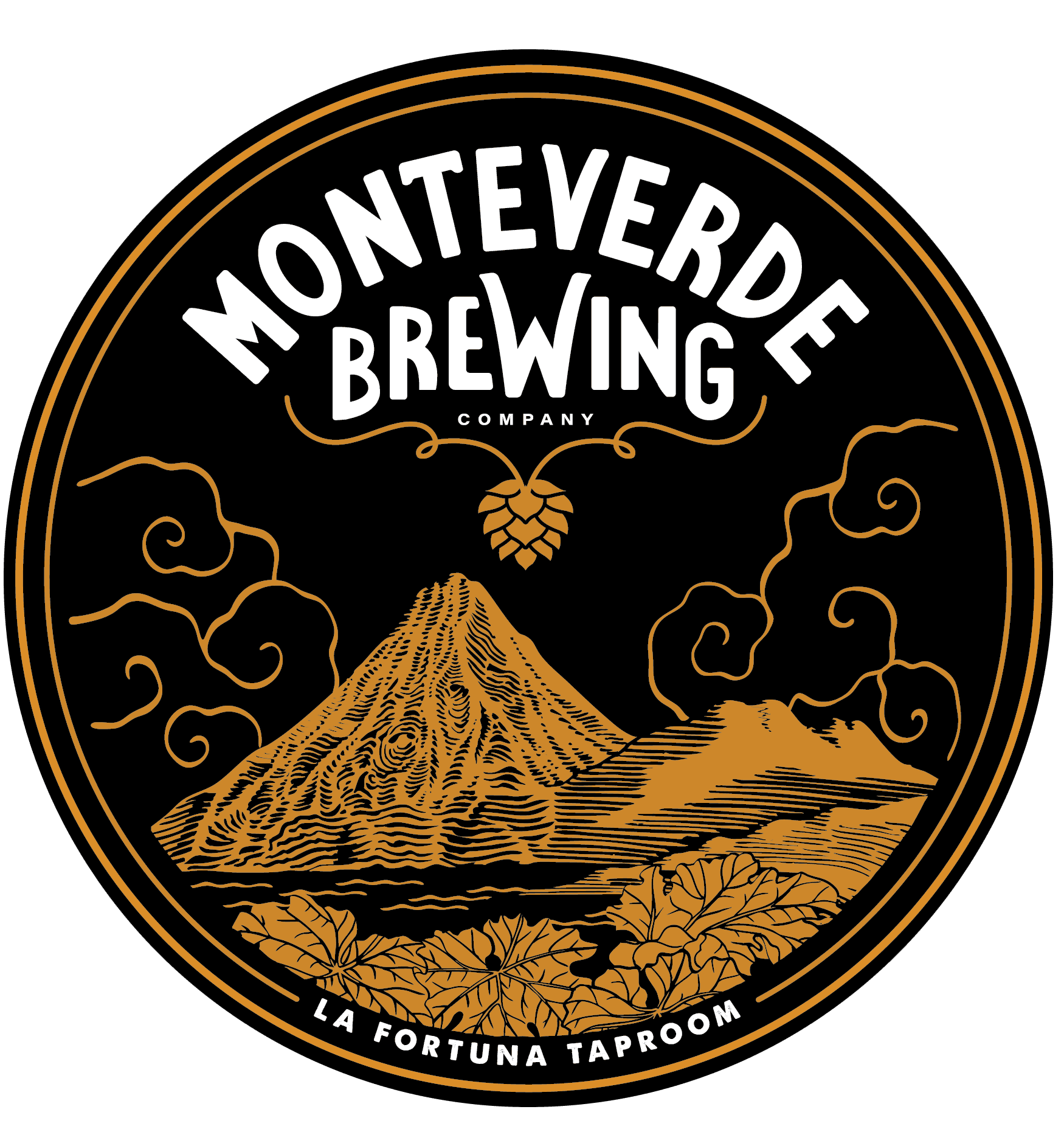 Monteverde Brewing Company La Fortuna taproom logo